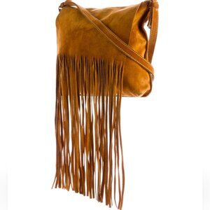 Vintage Miu Miu Suede Burnt Orange Fringe Crossbody Bag